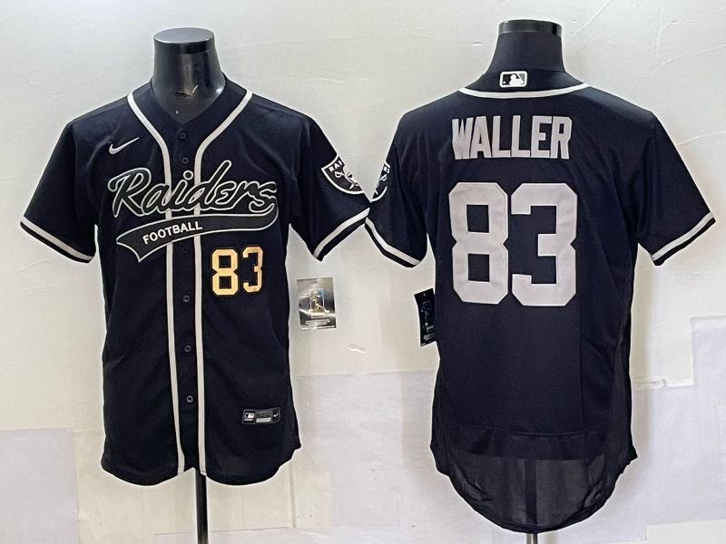 Men 2025 Oakland Raiders #83 Waller black Joint Name Nike Elite NFL Jersey style 05->oakland raiders->NFL Jersey